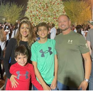 Jonathan Patralia and family at Porter Ranch Christmas