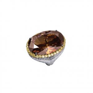 MOUSSAIEFF ORANGEY BROWN DIAMOND HIGH JEWELLERY RING
