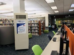 ISO-Aire air purifier in school library