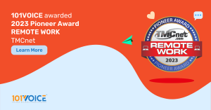 101VOICE Awarded 2023 TMCnet Remote Work Pioneer Award