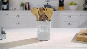 Walford Home Cool Grey Kitchen Utensil Holder - Farmhouse Decor - Now Taking Retail Orders
