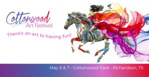 Cottonwood Art Festival Hosted by the City of Richardson with artwork by featured artist Karina Llergo for Spring 2023