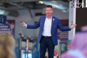 Ole Kristian Sivertsen, CEO Desert Control, addressing the jury at EWC