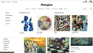 A screenshot of Artmajeur Online Gallery