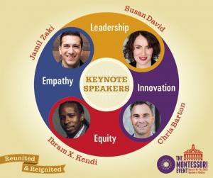 Jamil Zaki, Susan David, Ibram X. Kendi, Chris Barton, The Montessori Event Keynotes