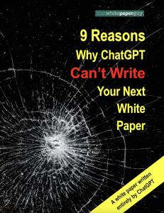 Cover page of the white paper written entirely by ChatGPT