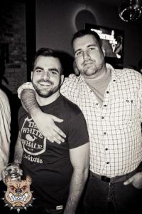 Two man standing together posing for the phone, Francis Gaudreault (left) and Steve Palmer (right), co-founders and owners of Pitbull!