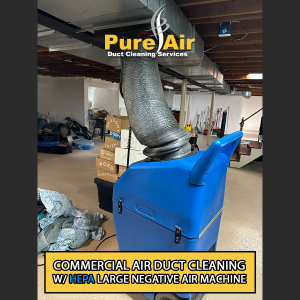 commercial air duct cleaning with hepa machine