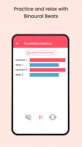 PelvicTron(tm) App by Google and Apple Kegel Exercises Screen