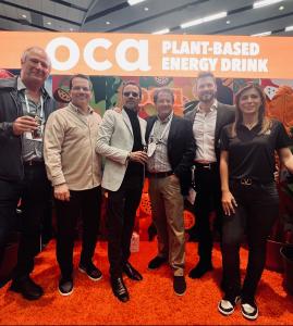 Marc Anthony, Co-Owner of Plant-Based Energy Drink OCA, Appears at Expo West with the OCA, Beliv and Magnus Media teams