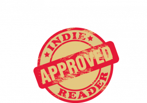 This is the image of the logo award. It is red lettering on gold background and reads indie reader approved