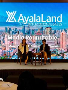 Meean Dy, Ayala Land Executive Vice President (right) and Bing Gumboc, President, Ayala Land International Sales, Inc. at the Ayala Land