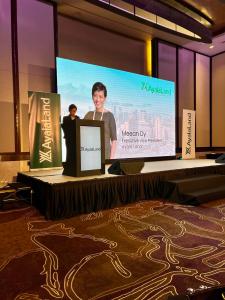 Meean Dy, Ayala Land Executive Vice President giving her keynote message during the Ayala Land media conference