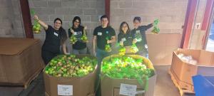One Planet Group's team in Walnut Creek volunteering at a local food bank. 2022