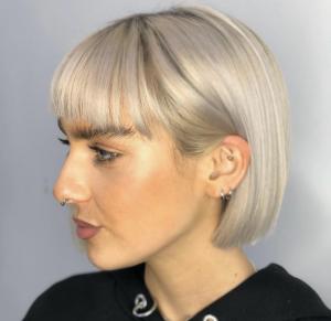 blonde short bob haircut