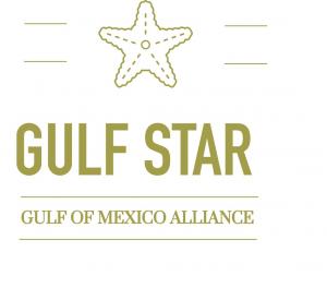 gold Gulf Star logo with sea star and Gulf of Mexico Alliance