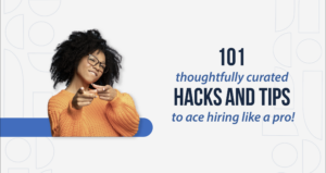 Grab a free copy of our Ebook with 101 recruiting hacks