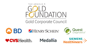 Gold Corporate Council logo with the member logos: BD, Henry Schein, Inc., Quest Diagnostics, CVS Health, Medallia, Siemens Healthineers