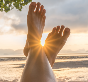 FEET AND SUNSET