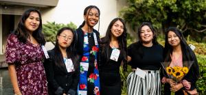 Young Latina, Black and Asian women who have gone to college because of the MOSTe program