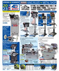 Front cover of KBC Tools & Machinery and King Industrial's Spring Summer Sales Flyer