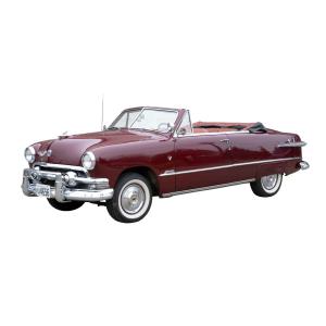 1951 Ford convertible, Carnival red, an excellent survivor car that drives well, built in Windsor, Ontario and spent years in Edmonton in a salt-free environment. It sped away for CA$17,700.
