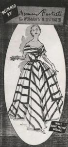 Norman Hartnell's 1953 Coronation Dress Pattern for Women's Illustrated. Property of the Couture Pattern Museum