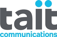 This is a graphic image of the Tait Communications logo