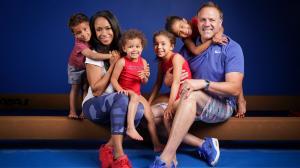Dominique Dawes and her family. Photo courtesy of Tony Powell.