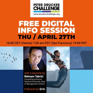 Free Digital Information Session for Peter Drucker Challenge on 27 April 2023