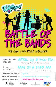 Wildflower! Battle of the Bands Poster 2023 City of Richardson