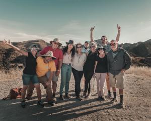 Cast & crew on the set of THE WARM SEASON photo by Big Mood Photography