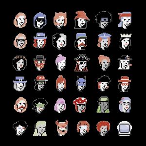 diversity crypto vreneli nft heads unlockable content 8-bit art