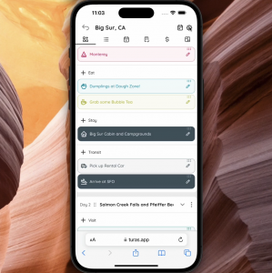 Turas.app running in mobile Safari on iOS