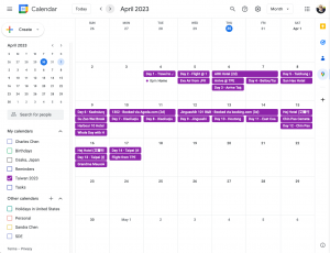 Turas.app synchronizes your itinerary to Google Calendar
