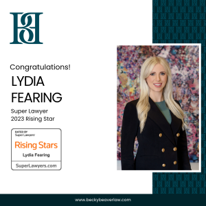 Lydia Fearing of Austin’s Law Office of Becky Beaver Awarded Super Lawyer Rising Star