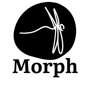 The logo for Morph. It features a silhouette of a dragonfly.