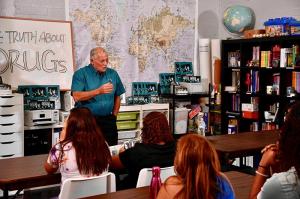 To prevent tragic and senseless deaths, Lance Dyer delivers drug education.