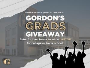 McKernan invites graduating seniors to register for the chance to win a laptop.