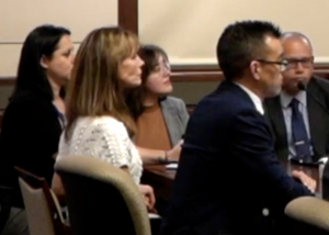 Baywatch Actress Alexandra Paul and co-defendant Alicia Santurio with defense attorney Wayne Hsiung