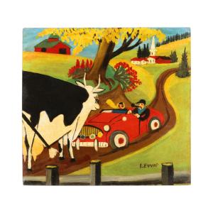 Seven oil paintings by Canadian folk artist Maud Lewis (1903-1970) combine for more than 0,000 (Canadian) at auction