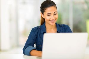 Woman smiling