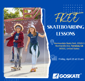 Free skateboard lessons at LOS ANGELES/TORRANCE, CALIFORNIA