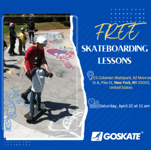 Free skateboard lessons at NYC, NY
