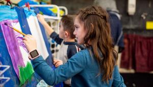 Toledo Museum of Art art camp with kids painting