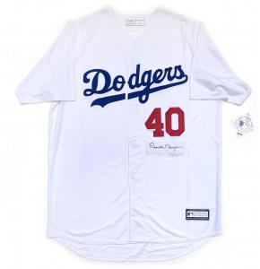 Authentic Major League Baseball Los Angeles Dodgers jersey, boldly signed by Ronald Reagan, with #40 on the front (signifying Reagan being the 40th US President) (est. $3,000-$3,250).