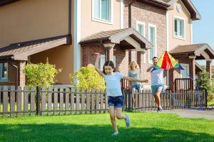 Kid flying a kite