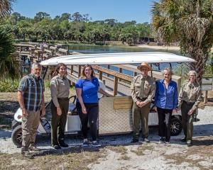 Grant from Florida Power & Light adds two accessible trams to service in Florida State Parks