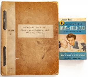 Working manuscript for Dr. Benjamin Spock’s guide for new mothers titled The Pocket Book of Baby and Child Care (1946), typed and with pencil edits, annotations (est. $3,000-$6,000).