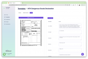 Extracting data from IATA Dangerous Goods Certificate